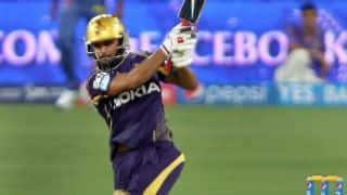 Robin Uthappa, Manish Pandey build partnership in run-chase against Sunrisers Hyderabad in IPL 2014